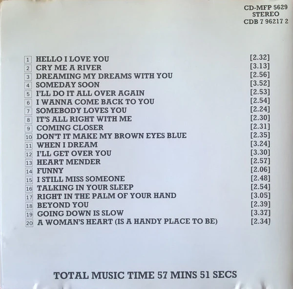 Crystal Gayle - Don't It Make My Brown Eyes Blue - 20 Love Songs (CD, Comp, RE) - Image 2