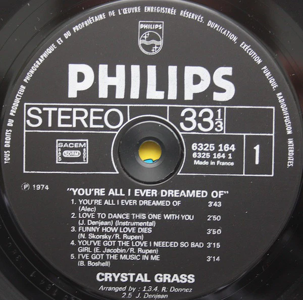Crystal Grass - You're All I Ever Dreamed Of (LP, Album) - Image 3