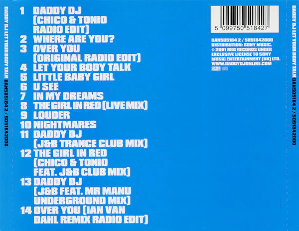 Daddy DJ - Let Your Body Talk (CD, Album, Ltd) - Image 2