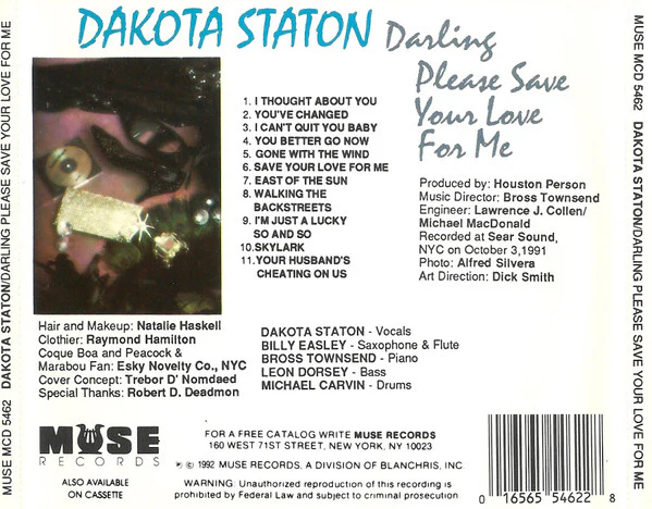 Dakota Staton - Darling Please Save Your Love For Me (CD, Album) - Image 2