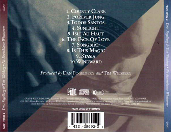 Dan Fogelberg, Tim Weisberg - No Resemblance Whatsoever (CD, Album) - Image 2