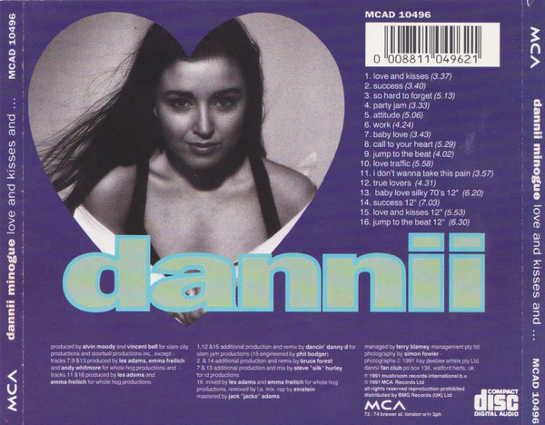Dannii Minogue - Love And Kisses And... (CD, Album, RE) - Image 3