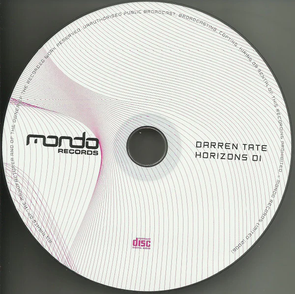 Darren Tate - Horizons 01 (CD, Album, Mixed, Dig) - Image 3