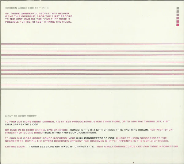 Darren Tate - Horizons 01 (CD, Album, Mixed, Dig) - Image 4