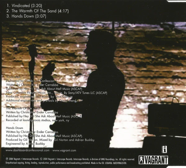 Dashboard Confessional - Vindicated (CD, Single) - Image 4