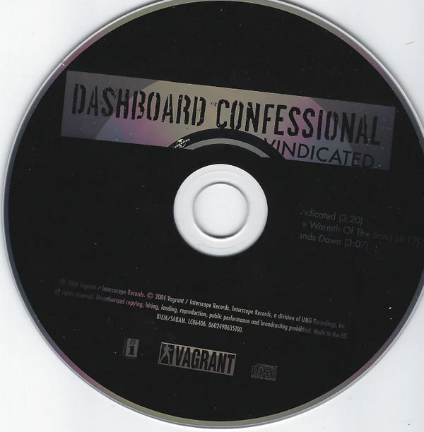 Dashboard Confessional - Vindicated (CD, Single) - Image 5