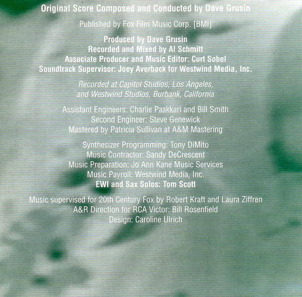 Dave Grusin - Hope Floats (Original Score Soundtrack) (CD, Album) - Image 5