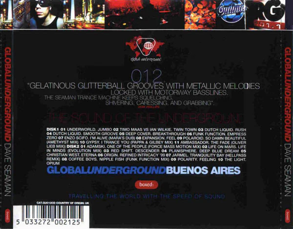 Dave Seaman - Global Underground 012: Buenos Aires (2xCD, Mixed) - Image 2