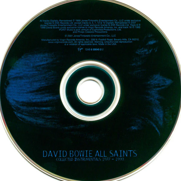 David Bowie - All Saints (Collected Instrumentals 1977-1999) (CD, Comp) - Image 2