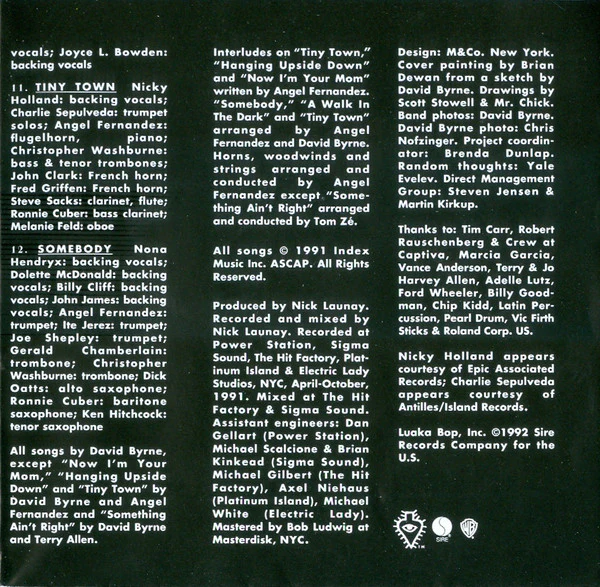 David Byrne - Uh-Oh (CD, Album) - Image 5