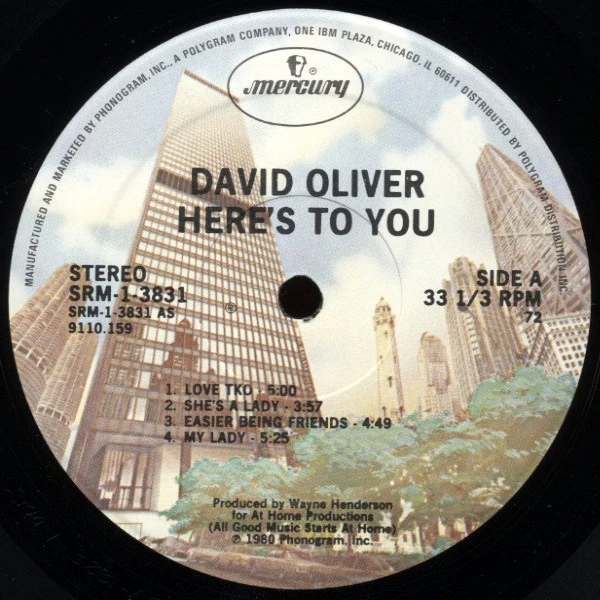 David Oliver - Here's To You (LP, Album) - Image 2