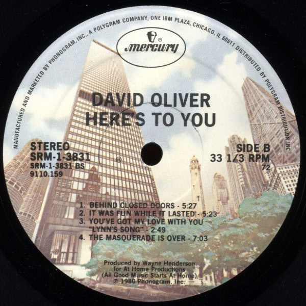 David Oliver - Here's To You (LP, Album) - Image 3