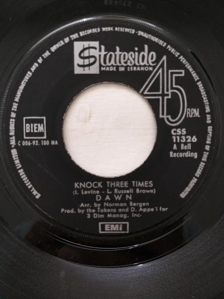 Dawn - Knock Three Times (7")