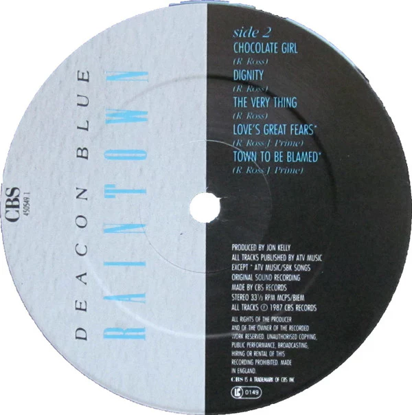 Deacon Blue - Raintown (LP, Album) - Image 4