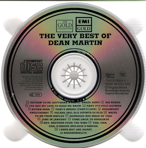Dean Martin - The Very Best Of Dean Martin (CD, Comp) - Image 3