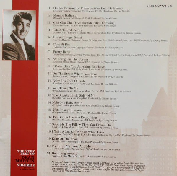 Dean Martin - The Very Best Of Dean Martin - The Capitol & Reprise Years Volume 2 (CD, Comp) - Image 2