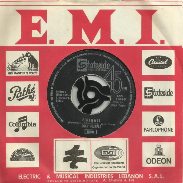 Deep Purple - Fireball (7", Single) - Image 3