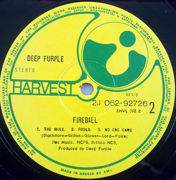 Deep Purple - Fireball (LP, Album, RP) - Image 4