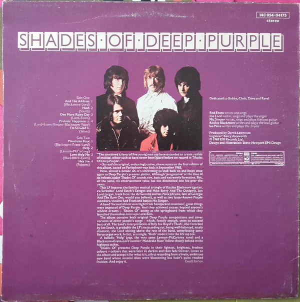 Deep Purple - Shades Of Deep Purple (LP, Album, RE) - Image 2