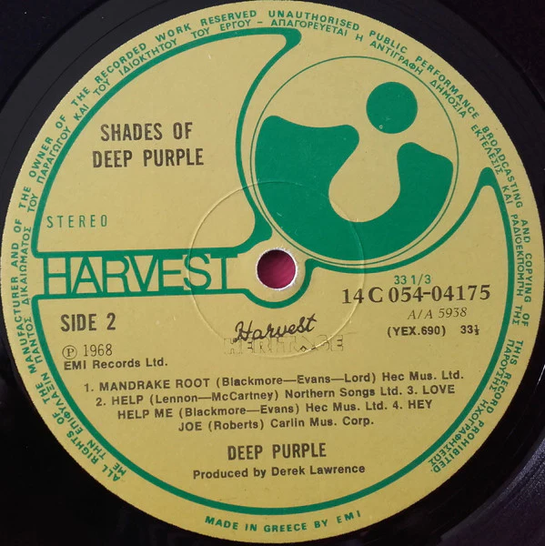 Deep Purple - Shades Of Deep Purple (LP, Album, RE) - Image 5