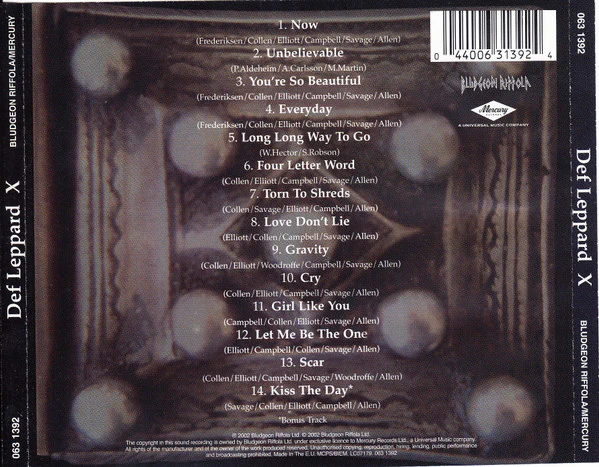 Def Leppard - X (CD, Album) - Image 2