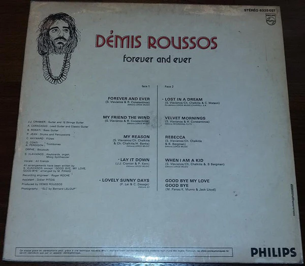 Démis Roussos* - Forever And Ever (LP, Album) - Image 2