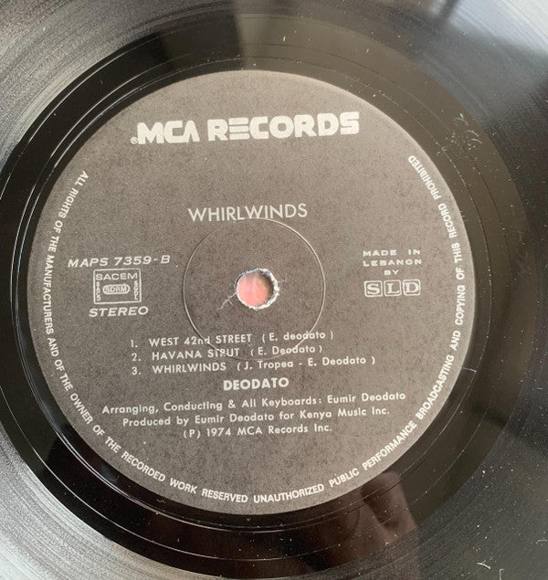 Deodato* - Whirlwinds (LP, Album) - Image 3