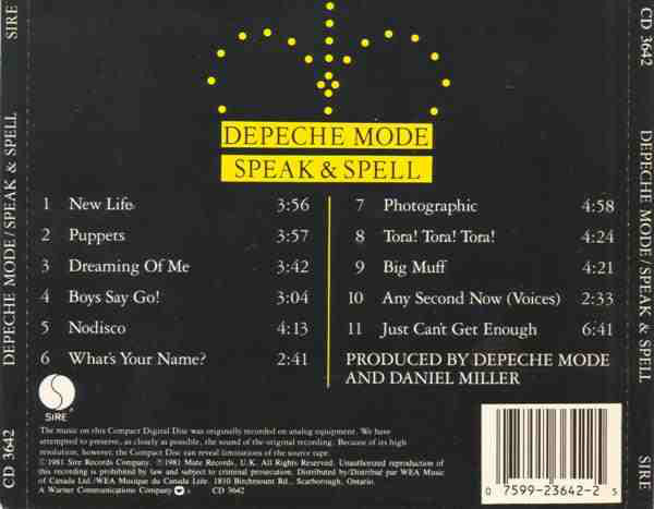 Depeche Mode - Speak & Spell (CD, Album, RE) - Image 2
