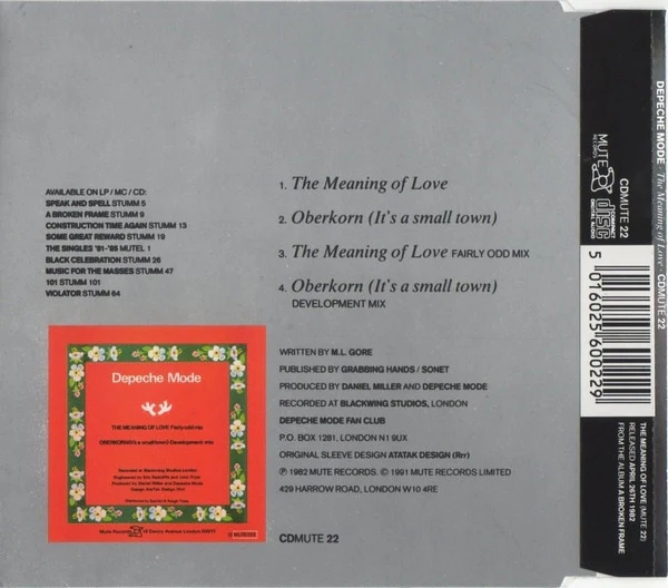 Depeche Mode - The Meaning Of Love (CD, Single, RE) - Image 2
