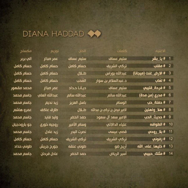 Diana Haddad* - يا بشر (CD, Album) - Image 3