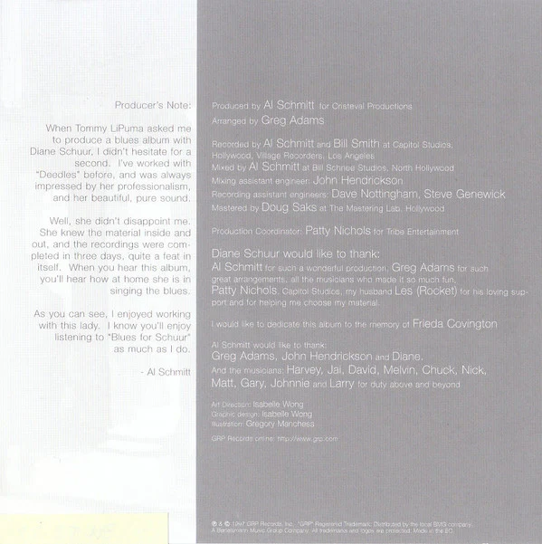 Diane Schuur - Blues For Schuur (CD, Album) - Image 5