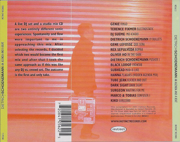 Dietrich Schoenemann - An Agenda And A Beat (CD, Mixed) - Image 2