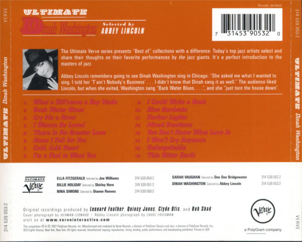Dinah Washington - Ultimate Dinah Washington (CD, Comp) - Image 3