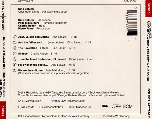Dino Saluzzi - Once Upon A Time - Far Away In The South (CD, Album) - Image 2