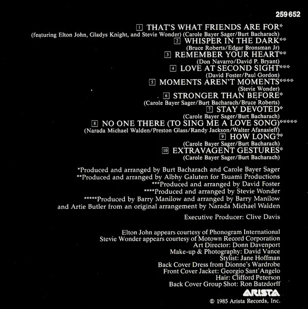 Dionne Warwick - Friends (CD, Album, RE) - Image 4