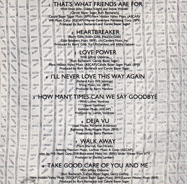 Dionne Warwick - Greatest Hits 1979-1990 (CD, Comp, RE) - Image 5