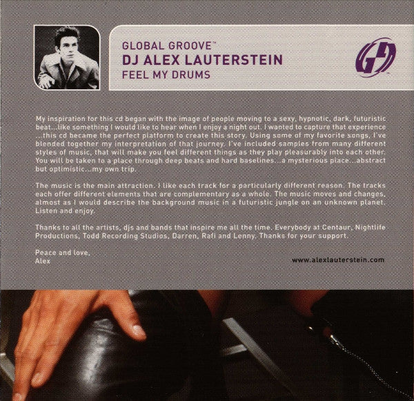 DJ Alex Lauterstein* - Global Groove - Feel My Drums (CD, Comp, Mixed) - Image 2
