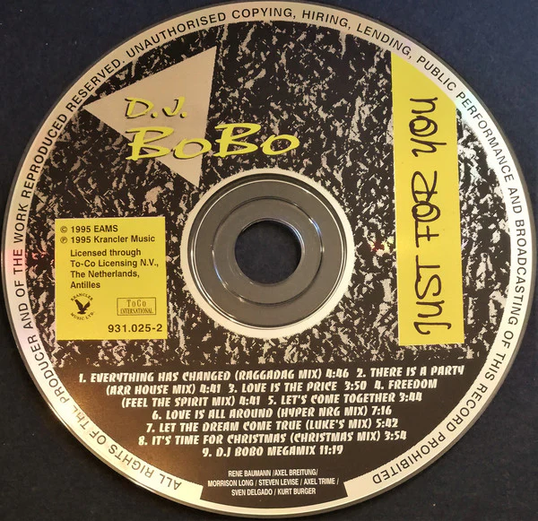 DJ BoBo - Just For You (CD, Album, Comp)