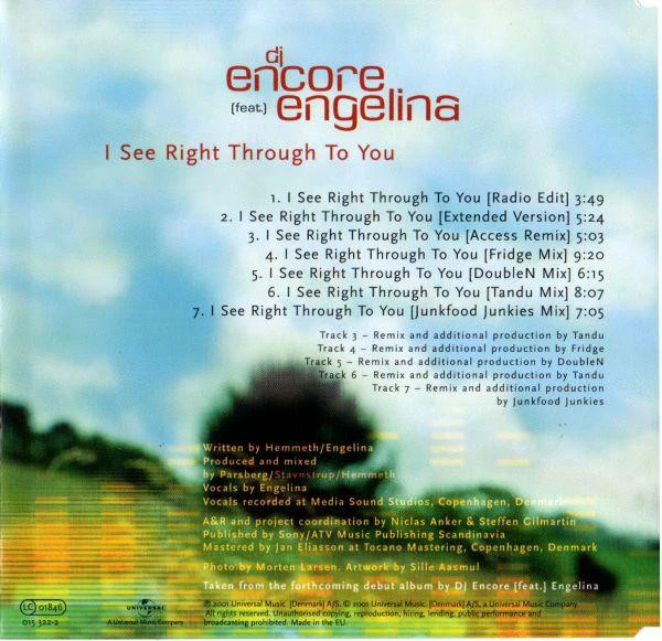 DJ Encore (Feat.) Engelina - I See Right Through To You (CD, Maxi) - Image 3