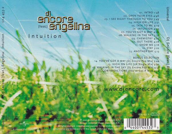 DJ Encore Feat. Engelina - Intuition (CD, Album) - Image 2