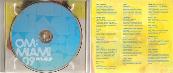 DJ Fluid - Om:Miami 09 (CD, Comp, Mixed) - Image 4
