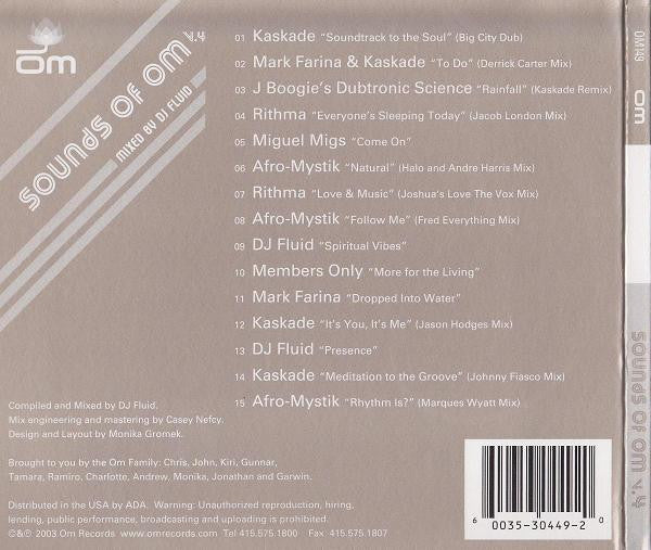 DJ Fluid - Sounds Of OM V.4 (CD, Mixed) - Image 4