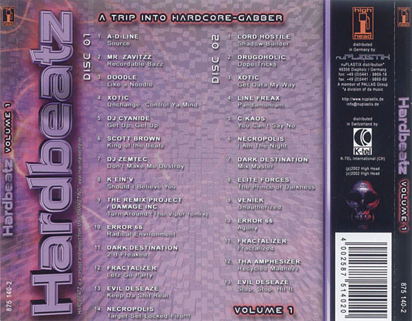 DJ Fractalizer* And DJ Cyanide - Hardbeatz Volume 1 (2xCD, Comp) - Image 2