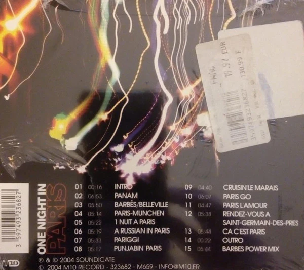 DJ Milan - One Night In Paris (CD, Album) - Image 2