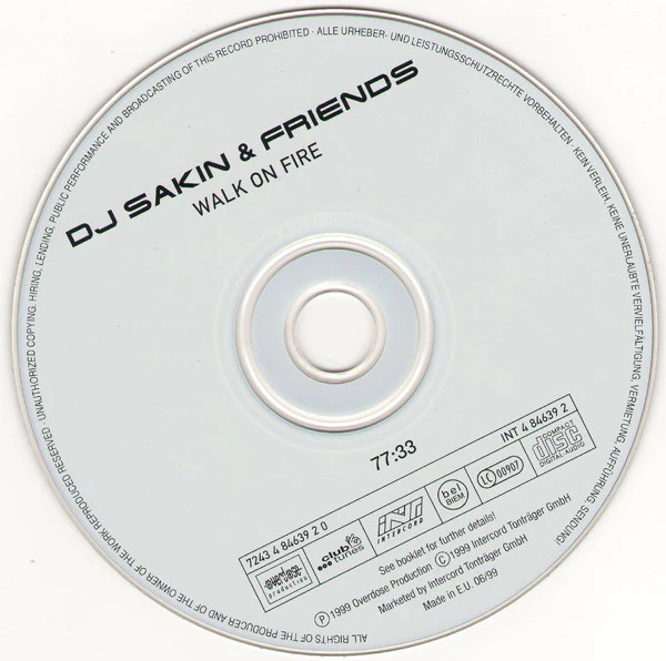 DJ Sakin & Friends - Walk On Fire (CD, Album, Mixed) - Image 3
