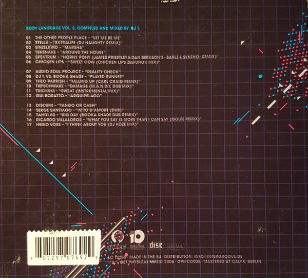DJ T. - Body Language Vol. 2 (CD, Comp, Mixed) - Image 2