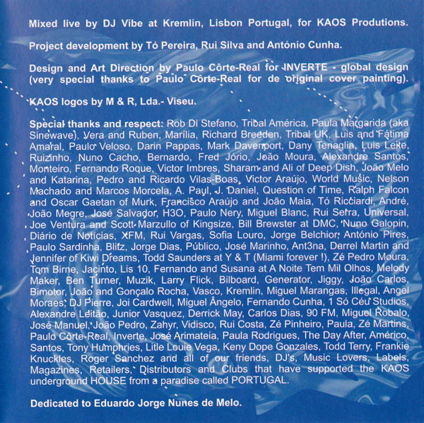 DJ Vibe - Kaos Totally Mix - All About Portuguese Dance Muzik Scene (CD, Mixed) - Image 5