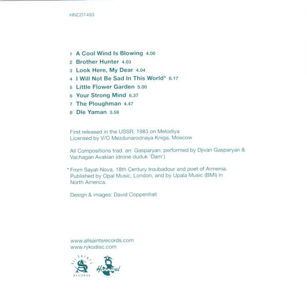 Djivan Gasparyan - I Will Not Be Sad In This World (CD, Album, RE) - Image 5