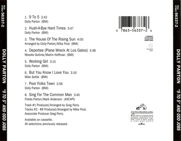 Dolly Parton - 9 To 5 And Odd Jobs (CD, Album) - Image 3