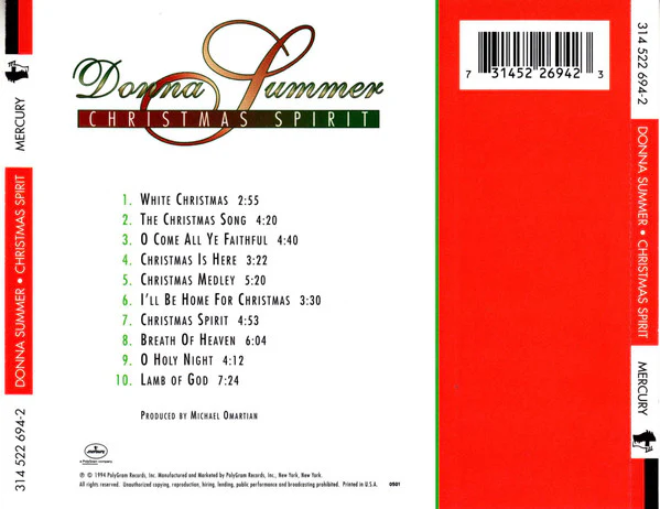 Donna Summer - Christmas Spirit (CD, Album) - Image 2